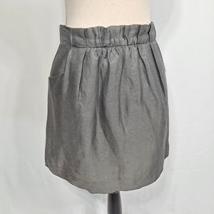 J. Crew Grey Charter Silk Skirt